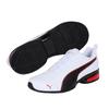Sneaker PUMA "LEADER VT SL", Gr. 47, bunt (puma weiß, puma schwarz, flame scarlet), Synthetik, sportlich, Schuhe
