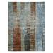 Shahbanu Rugs Cloud Gray, Persian Knot Pure Wool, Hand Knotted Abstract Design, Densely Woven, Oriental Rug (9'0" x 12'4")