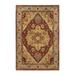 Shahbanu Rugs Terracotta Red Hand Knotted Antiqued Fine Heriz Re-Creation Densely Woven Natural Dyes Hand Spun Wool Rug 4'x6'2"