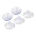 Home Kitchen Bathroom 40mm Dia Suction Cup Hook Wall Hangers Clear 5 Pcs