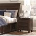 Brown 1pc Nightstand of 3 Drawers Mango Veneer Wood Bedroom Furniture