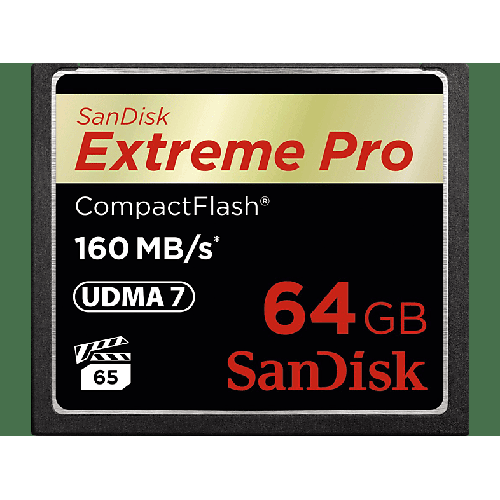 SANDISK Extreme Pro, Compact Flash Speicherkarte, 64 GB, 160 MB/s