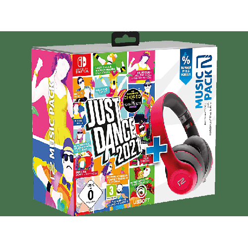 READY 2 GAMING NSW Just Dance 2021 & ready2music Rival, Over-ear Kopfhörer Bluetooth Pink