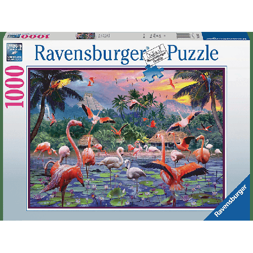 RAVENSBURGER Pinke Flamingos Puzzle Mehrfarbig