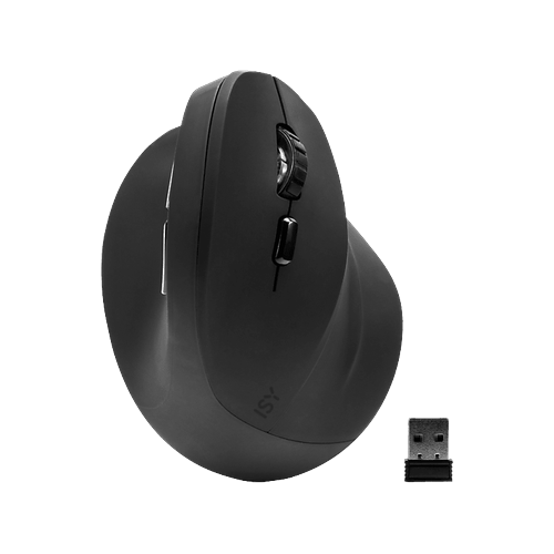 ISY IEM-1000-1 ergonomische Maus, Schwarz