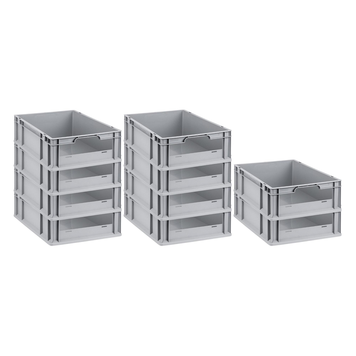 PROREGAL 10x Eurobox NextGen Insight | HxBxT 17x40x60cm | 34 Liter | Front offen | Eurobehälter, Transportbox, Transportbehälter Image