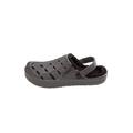 Extra Wide Width Men's Fur-Lined Rubber Clogs by KingSize in Carbon (Size 13 EW)