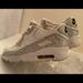 Nike Shoes | Nike Air Max Platinum/Silver Foil Accents Sneakers Womens 8 Youth 6.5 Very Good | Color: Silver/White | Size: W 8 Youth 6.5