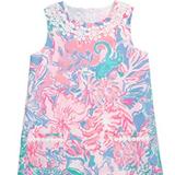 Lilly Pulitzer Dresses | Lilly Pulitzer Girls Classic Shift Dress In Blue Peri Viva La Lilly Size 7 | Color: Blue/Pink | Size: 7g