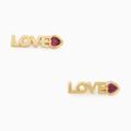 Kate Spade Jewelry | Love Kate Spade Stud Earrings Love You , Mom Love Mini Studs Cute Jewelry | Color: Gold/Pink | Size: Os