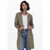 Longstrickjacke ONLY "ONLJADE L/S CARDIGAN KNT NOOS", Damen, Gr. XS, grau (colorot caribou melang), Grobstrick, Obermaterial: 81% Polyacryl, 19% Polyester, colorblocking, casual, ca. Mitte Oberschenkel, Langarm, Strickjacken