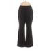 Worthington Dress Pants - High Rise Flared Leg Boyfriend: Black Bottoms - Women's Size 8 Petite