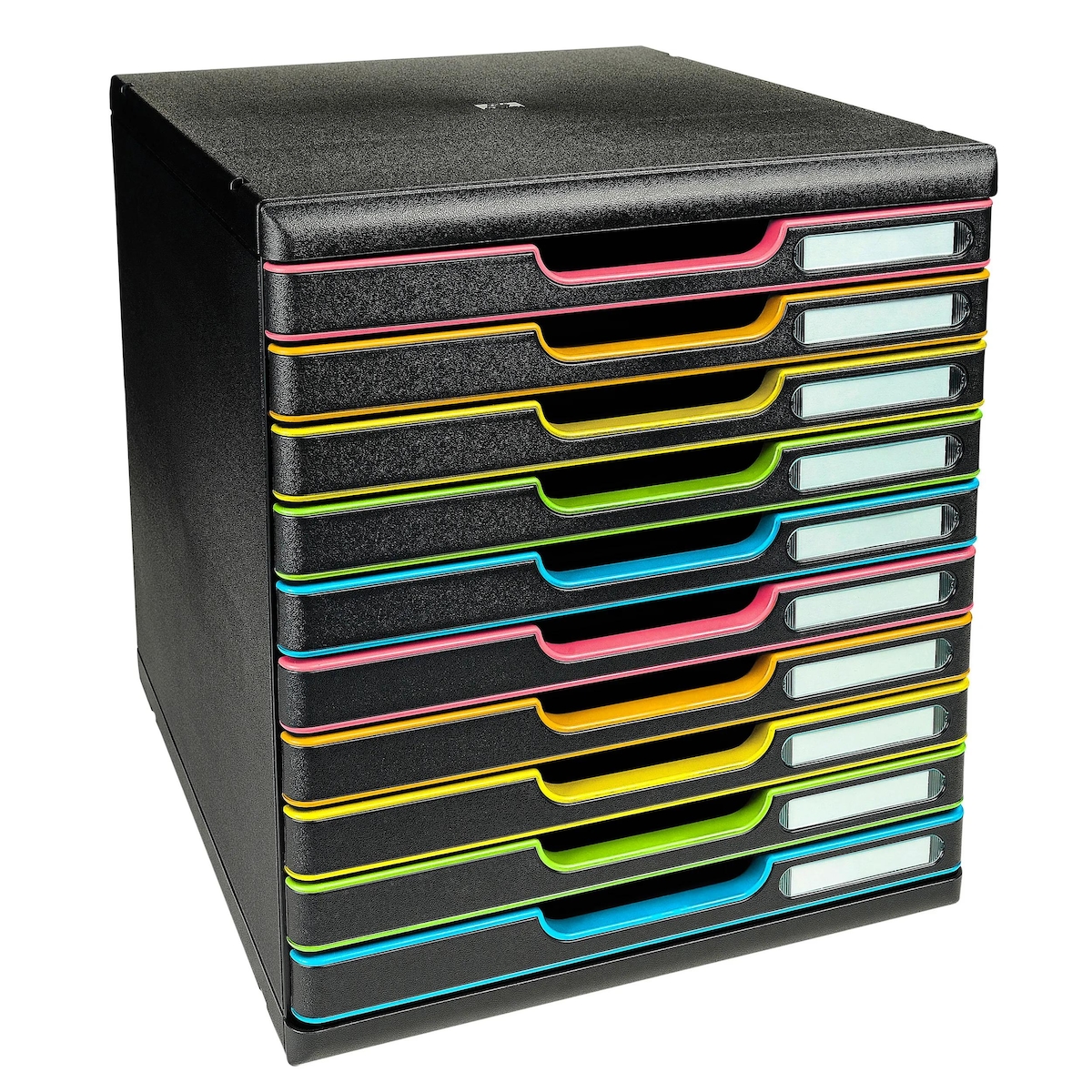 Exacompta 302914D 1x MODULO A4 - 10 Laden Black Office - Regenbogen Image