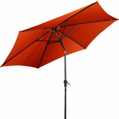 Costway 9 ft Patio Outdoor Umbrella with Crank-Ora...