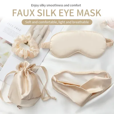 Faux masque pour les yeux injSleep pour femme couverture oculaire imperméable douce et douce pour