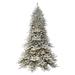 Puleo International 6.5 ft. Pre-lit Flocked Royal Majestic Douglas Fir Downswept Artificial Christmas Tree