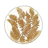 Red Pomegranate FERN 13" Charger Plate Gold Glass | 13 H x 13 W x 13 D in | Wayfair 7553-1