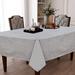 Ebern Designs Kate Aurora Toscana Contemporary Lux Geometric All Purpose Embossed Tablecloth - Polyester in Gray/Brown | 84 W x 54 D in | Wayfair