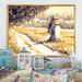 Winston Porter Little Chapel in the Countryside - Picture Frame Print on Canvas in White | 24 H x 36 W x 1 D in | Wayfair