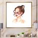 Rosdorf Park Fashion Forest Nymph Girl - Modern & Contemporary Canvas Wall Art Canvas in Brown/Red | 16 H x 16 W x 1 D in | Wayfair