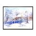 Gracie Oaks Winter Cottage - Traditional Canvas Art Print Metal in Blue/White | 16 H x 32 W x 1 D in | Wayfair ACA665D18051439488EA9088AABC04ED