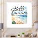 Highland Dunes Summer Seaside Art Illustration - on Canvas in White | 36 H x 36 W x 1.5 D in | Wayfair FED7CB674AF242BA982EC6AF70F1E451