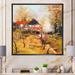 August Grove® Autumn Landscape w/ Farmhouse - Farmhouse Canvas Wall Decor Canvas, Cotton in White | 36 H x 36 W x 1.5 D in | Wayfair