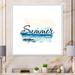 Highland Dunes Summer Seaside Art Illustration II - Nautical & Coastal Canvas Wall Art Canvas in Blue | 30 H x 30 W x 1 D in | Wayfair