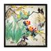 Winston Porter Chinese Traditional Painting Of Birds - Traditional Canvas Wall Art Canvas in Black/Green/Yellow | 16 H x 16 W x 1 D in | Wayfair