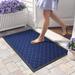 Red Barrel Studio® Desari 72" L x 46" W Non-Slip Indoor Outdoor Door Mat Rubber in Blue | 59 H x 27.5 W in | Wayfair