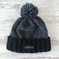 Adidas Accessories | *3/$20* Adidas Fleece Lined Knit Puff Ball Winter Hat | Color: Black/Gray | Size: Os