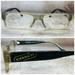 Coach Accessories | Coach Rectangular Olive Green & Gold Eyeglasses Glasses Frames Nwot | Color: Gold/Green | Size: 52.16.135
