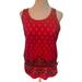 Athleta Tops | Athleta Women’s Red Boho Pattern Active Stretch Tank Top Size Medium | Color: Red | Size: M