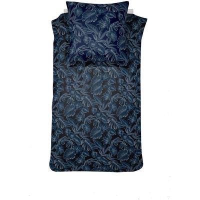 Bettwäsche CINDERELLA "Pacova", blau (indigo), B/L: 135cm x 200cm, , Renforcé, B/L: 80cm x 80cm, Renforcu00e9, Obermaterial: 100% Baumwolle, Bettwäsche, mit tropischen Blättern allover Image