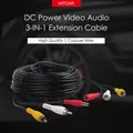 Câble d'Extension 3 en 1 pour Voiture Camion Bus Alimentation CC RCA AV Vidéo Audio Kit de