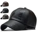 Casquette de baseball en cuir pour hommes casquettes de sport chapeau militaire de l'armée cuir