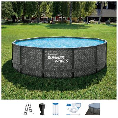 Framepool SUMMERWAVES "Elite", grau, H:106cm Ø:427cm, Schwimmbecken, ØxH: 427x107 cm Image