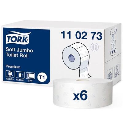 Tork Toilettenpapier »Premium T1« Jumbi-Rollen 2-lagig - 6 Rollen weiß Image