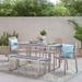 Mora Outdoor Aluminum Outdoor 6 Piece Dining Set by Christopher Knight Home