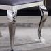 Velvet Backrest Dining Chair with Stainless Steel Legs Set of 2