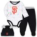 Newborn & Infant Black/White San Francisco Giants Dream Team Bodysuit Hat Footed Pants Set