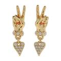 Kate Spade Jewelry | Kate Spade Wishes Love & Peace Earrings | Color: Gold/Red | Size: Os