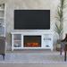 Penrose 58" Slim Electric Fireplace by Real Flame in White | 24.375 H x 58 W x 10 D in | Wayfair 7770E-W