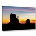 Loon Peak® 'Sunrise Over Monument Valley Mittens' by Cody York Framed Photographic Print on Wrapped Canvas in Black/Blue/Orange | 2 D in | Wayfair