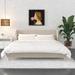 Novogratz Holly King Size Platform Bed Upholstered/Velvet/Metal in White | 41.5 H x 87.5 W x 85.5 D in | Wayfair 4603349N