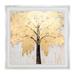 Everly Quinn Gold Leaf Tree in Autumn, Contemporary Hand Painted Artwork, Brown, Gold & Silver, 71 W x 3 D x 71 H Inches Canvas | Wayfair