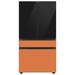 Samsung Bespoke 23 cu. ft. Smart 4-Door Refrigerator w/ Beverage Center & Custom Panels Included, in Pink/Green/Gray | Wayfair