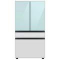 Samsung Bespoke 23 cu. ft. Smart 4-Door Refrigerator w/ Beverage Center & Custom Panels Included, in Gray/White/Blue | Wayfair