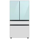 Samsung Bespoke 23 cu. ft. Smart 4-Door Refrigerator w/ Beverage Center & Custom Panels Included, in Gray/White/Blue | Wayfair