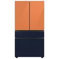 Samsung Bespoke 23 cu. ft. Smart 4-Door Refrigerator w/ Beverage Center & Custom Panels Included, in Pink/Gray/Green | Wayfair